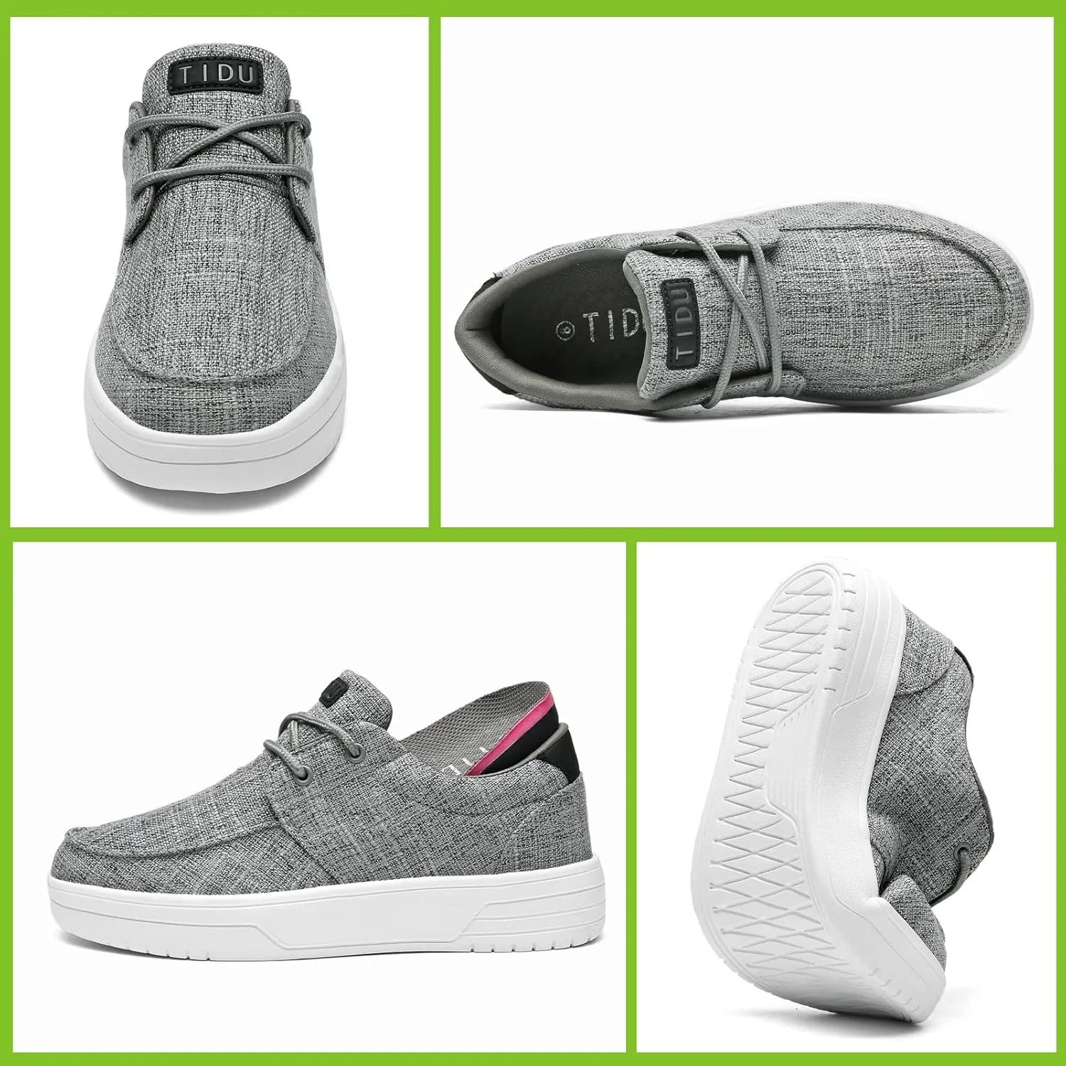 Women's Arch Support Shoes Lace Up Orthopedic Sneakers Comfortable Canvas Loafers Casual Walking Shoes for Plantar Fasciitis Foot Pain Relief