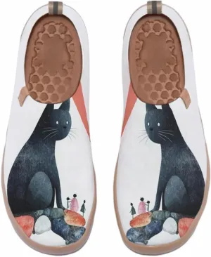 Women's Art Painted Travel Shoes Slip-on Casual Knitted Loafers Light and Comfortable Fashionable Sneakers