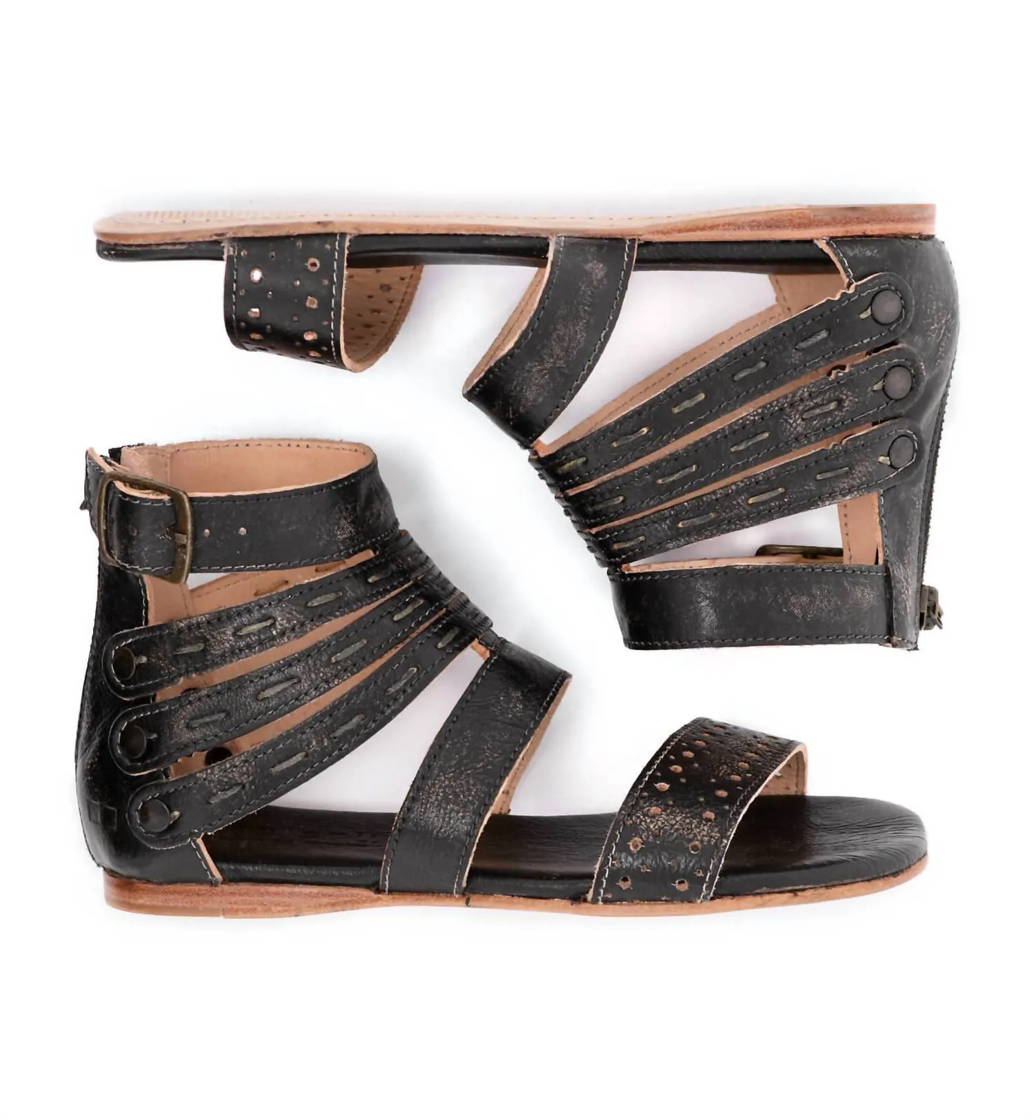 Women's Artemis Strappy Sandal In Black Handwash