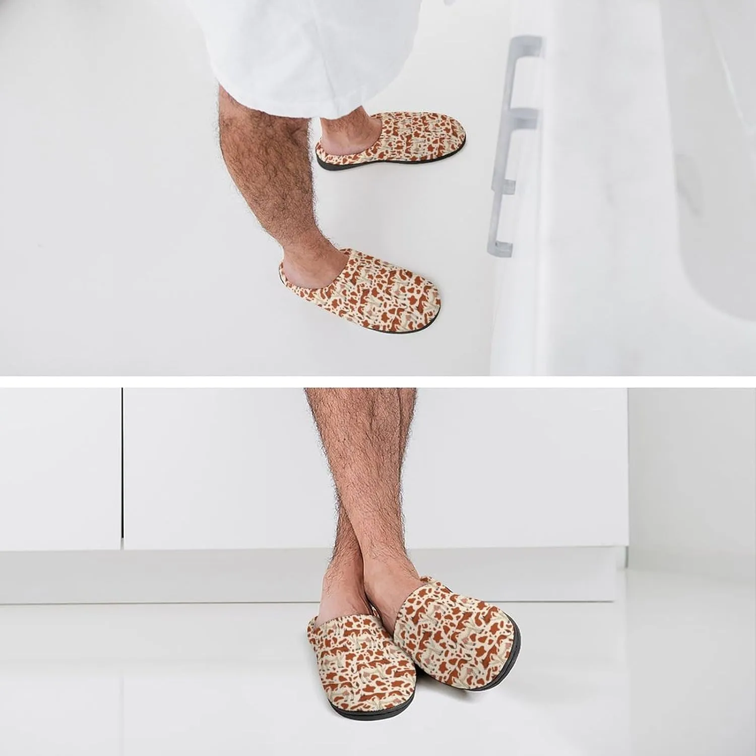 Womens Home Slippers Warm Bedroom Slip-On Shoes Mens Halloween Slippers Soft Cotton House Clog Slippers Indoor Outdoor