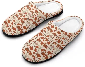 Womens Home Slippers Warm Bedroom Slip-On Shoes Mens Halloween Slippers Soft Cotton House Clog Slippers Indoor Outdoor