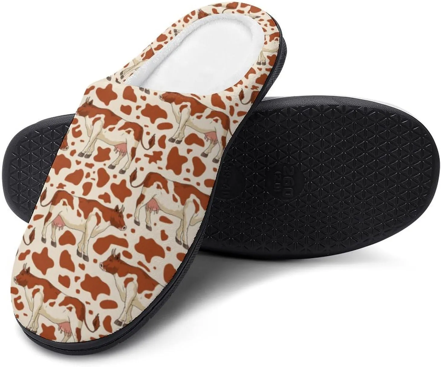 Womens Home Slippers Warm Bedroom Slip-On Shoes Mens Halloween Slippers Soft Cotton House Clog Slippers Indoor Outdoor