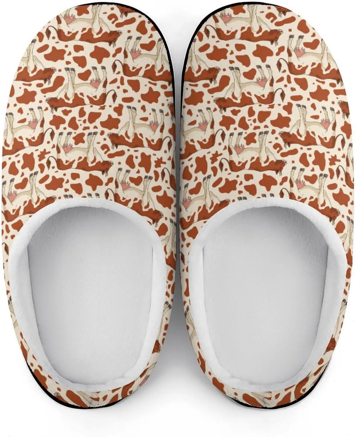 Womens Home Slippers Warm Bedroom Slip-On Shoes Mens Halloween Slippers Soft Cotton House Clog Slippers Indoor Outdoor