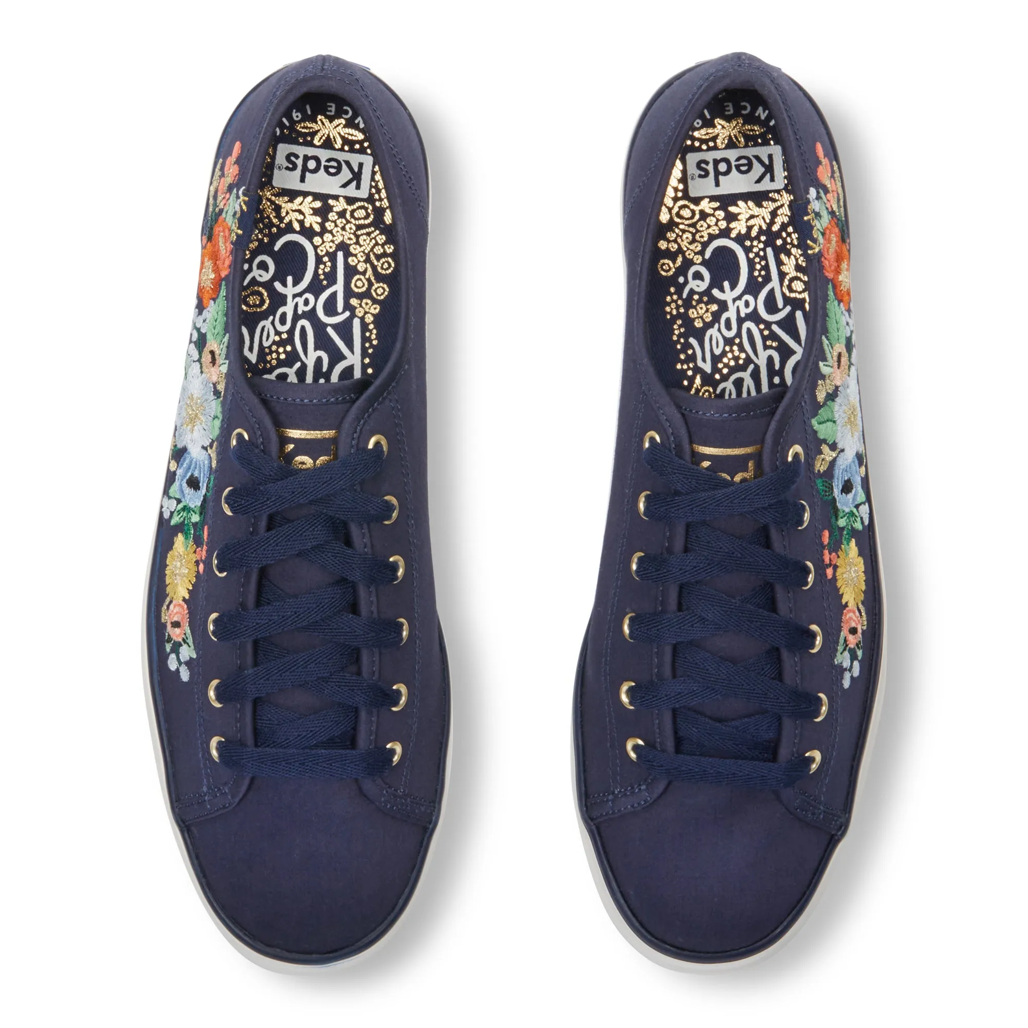 Women's Keds X Rifle Paper Co. Triple Kick Embroidery Vintage Blossom
