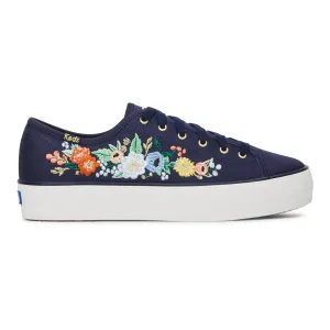 Women's Keds X Rifle Paper Co. Triple Kick Embroidery Vintage Blossom
