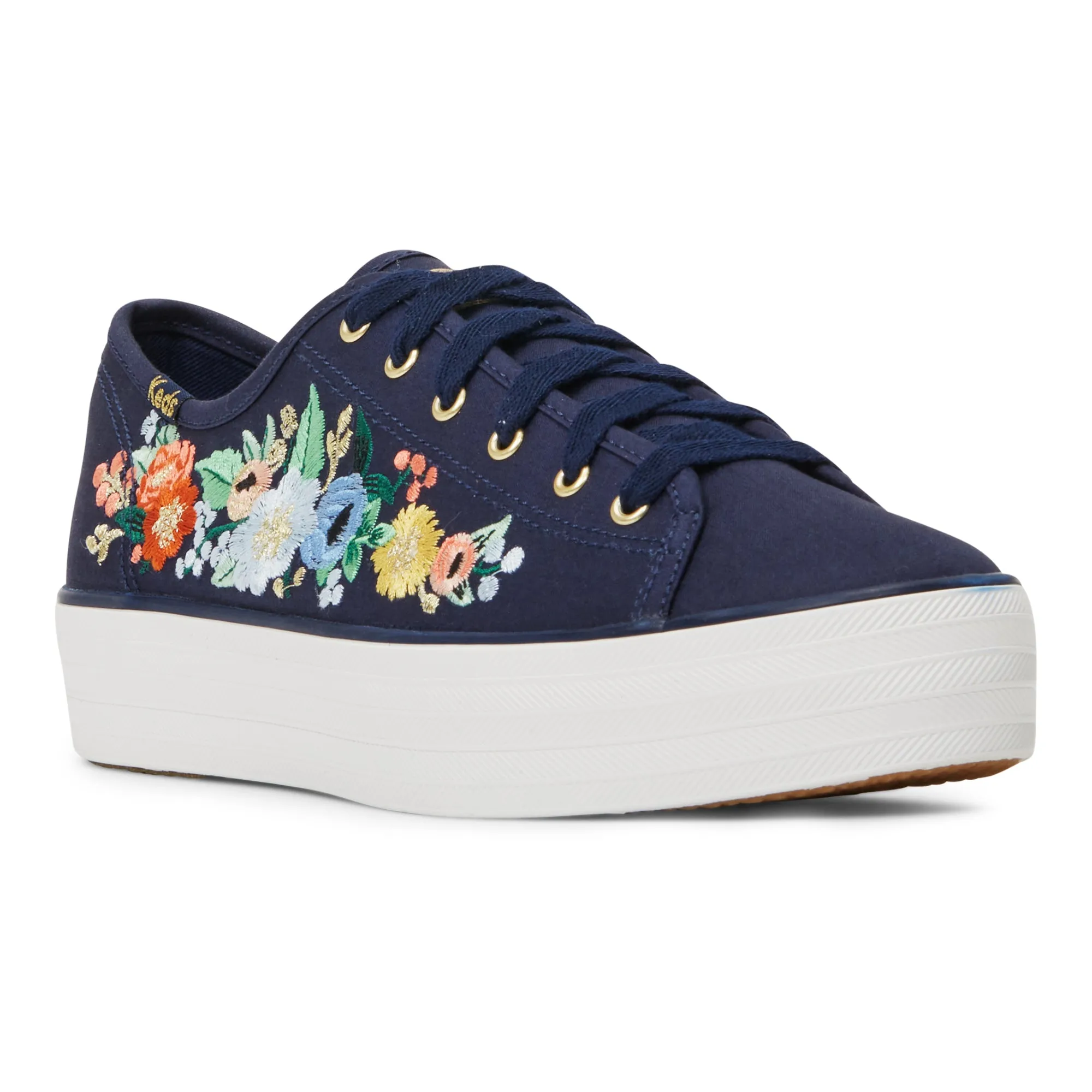 Women's Keds X Rifle Paper Co. Triple Kick Embroidery Vintage Blossom