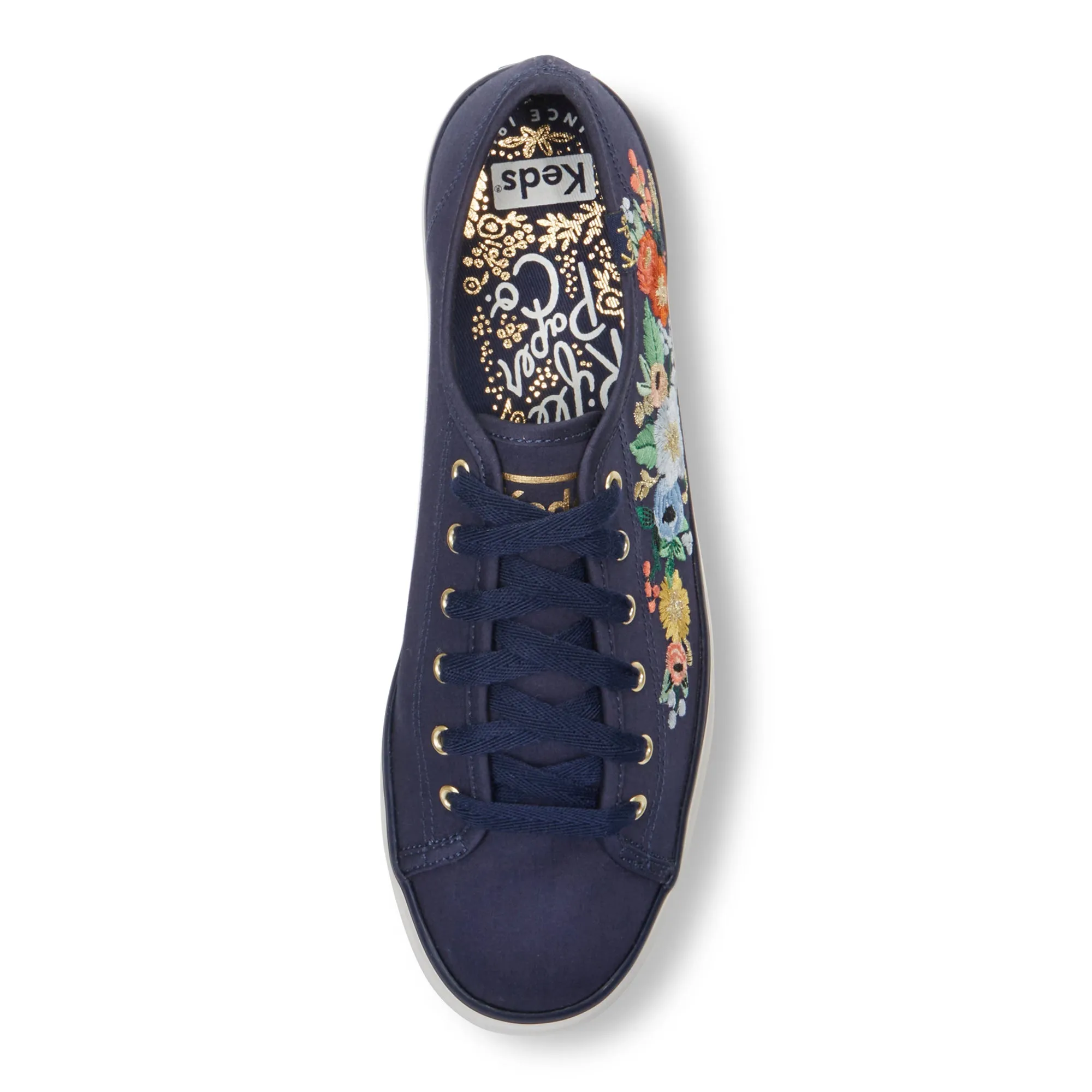 Women's Keds X Rifle Paper Co. Triple Kick Embroidery Vintage Blossom
