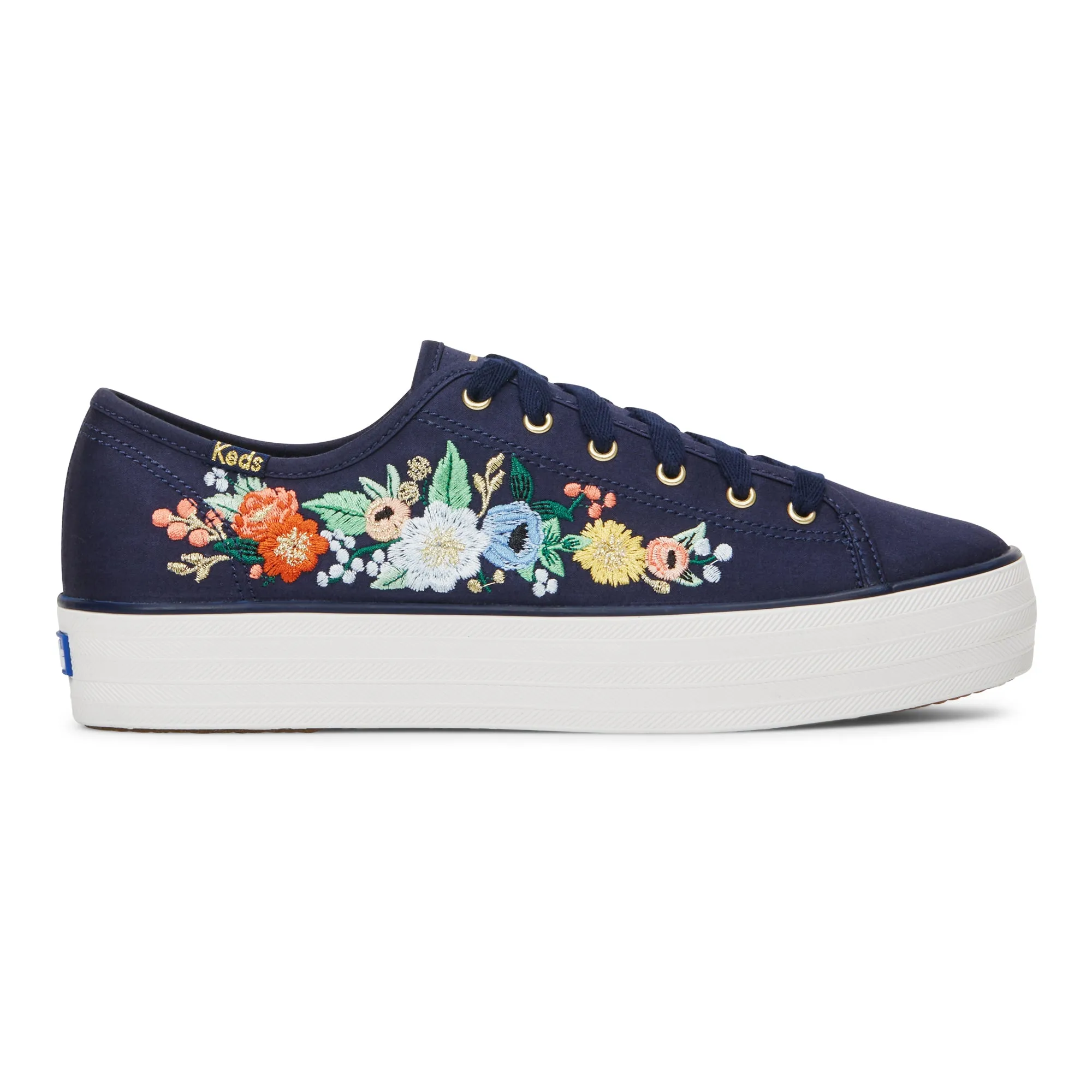 Women's Keds X Rifle Paper Co. Triple Kick Embroidery Vintage Blossom