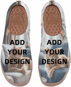 Women's Knitted Casual Loafers Art Painted Slip On Walking Shoes Lightweight Comfort Travel Sneakers