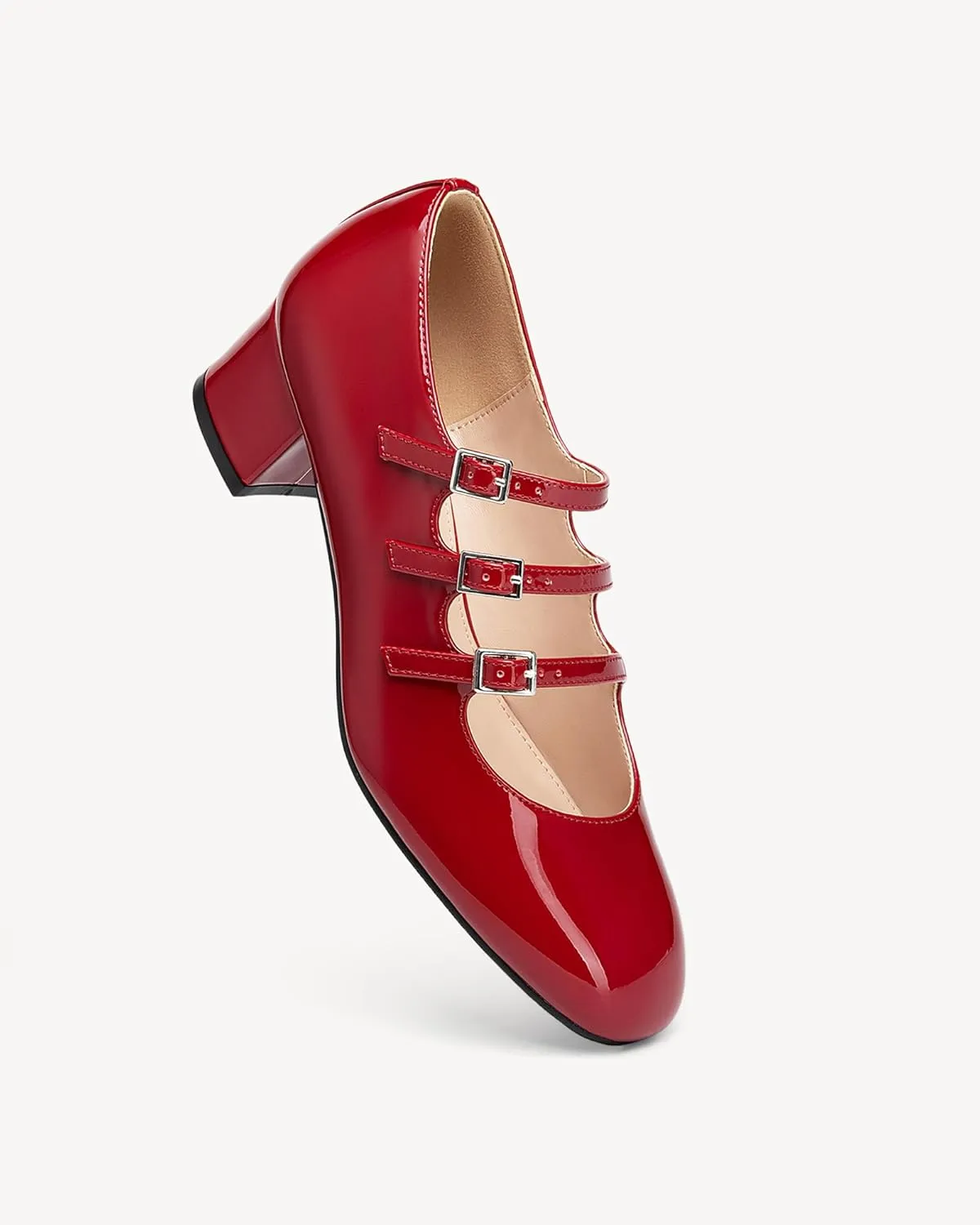 Women's Mary Jane Pumps with Chunky Mid Heel