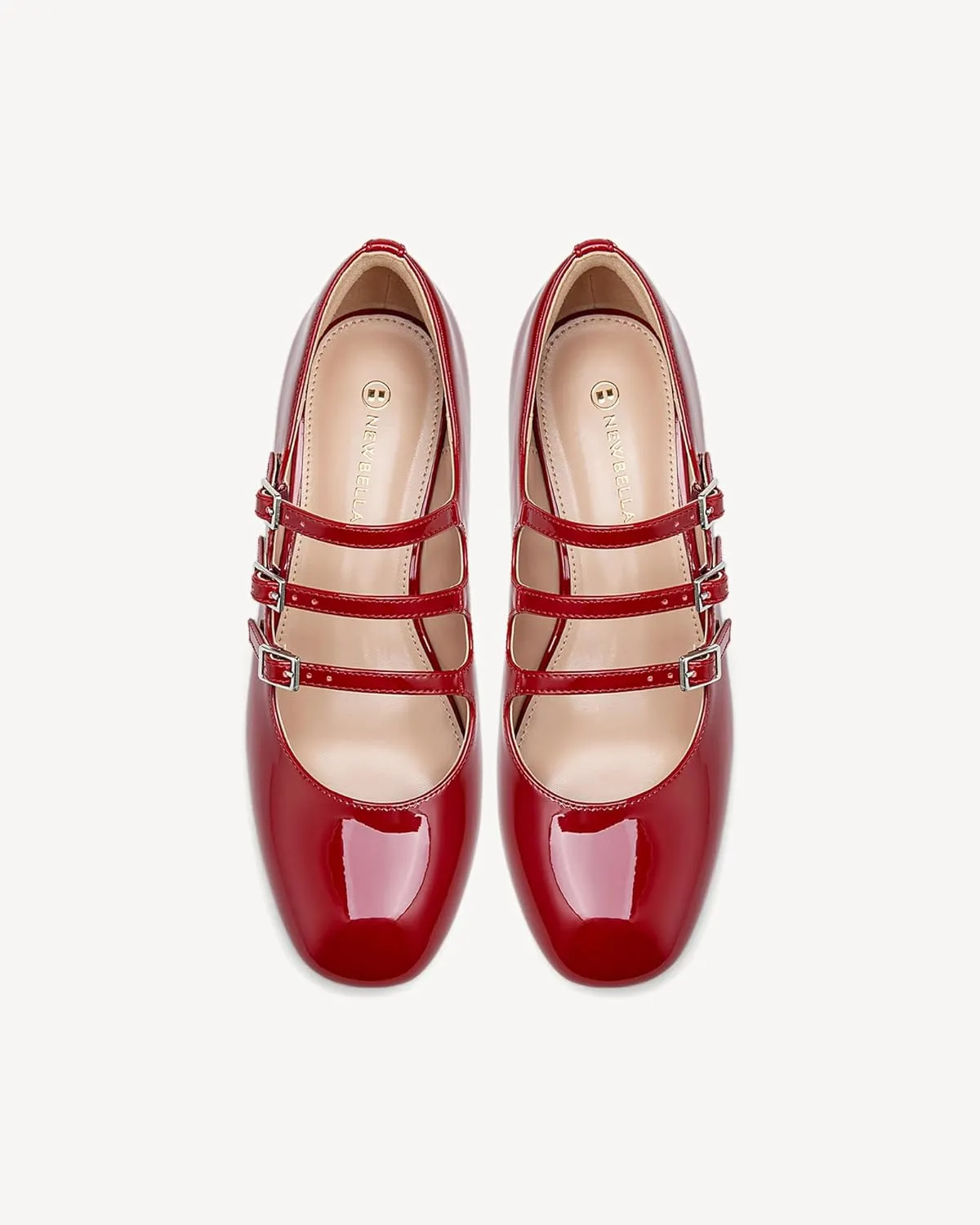 Women's Mary Jane Pumps with Chunky Mid Heel