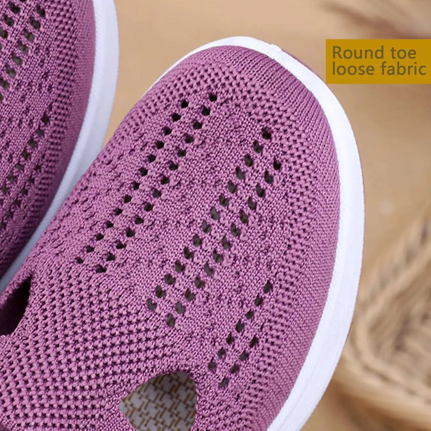 Women's Orthopedic Athletic Walking Shoes Slip On Casual Moderatearch Support Mesh-Comfortable Workout Sneakers