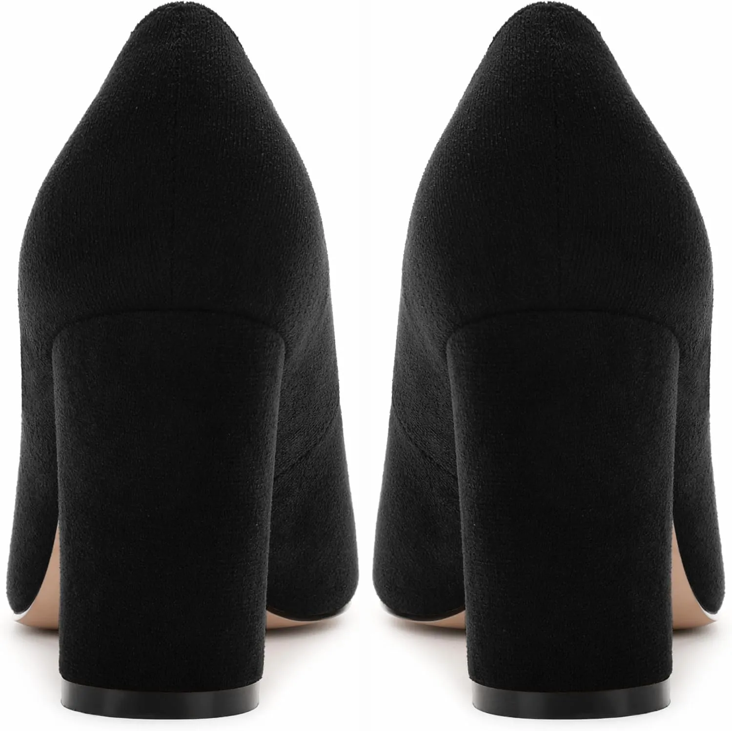 Women's Pumps, Closed Round Toe Block High Heel Pumps, Comfortable High Chunky Heels Pumps Shoes for Women