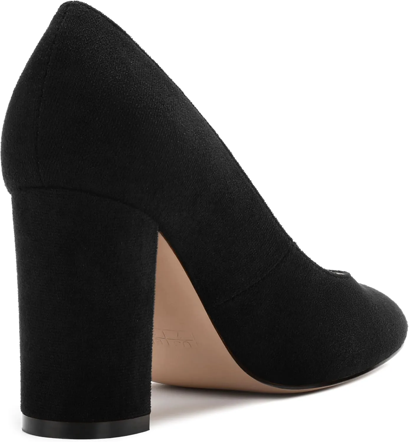 Women's Pumps, Closed Round Toe Block High Heel Pumps, Comfortable High Chunky Heels Pumps Shoes for Women