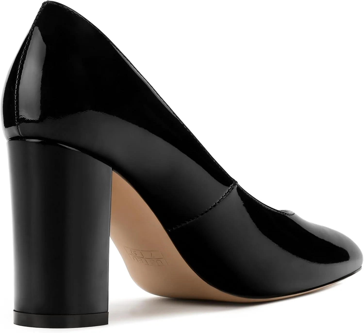 Women's Pumps, Closed Round Toe Block High Heel Pumps, Comfortable High Chunky Heels Pumps Shoes for Women