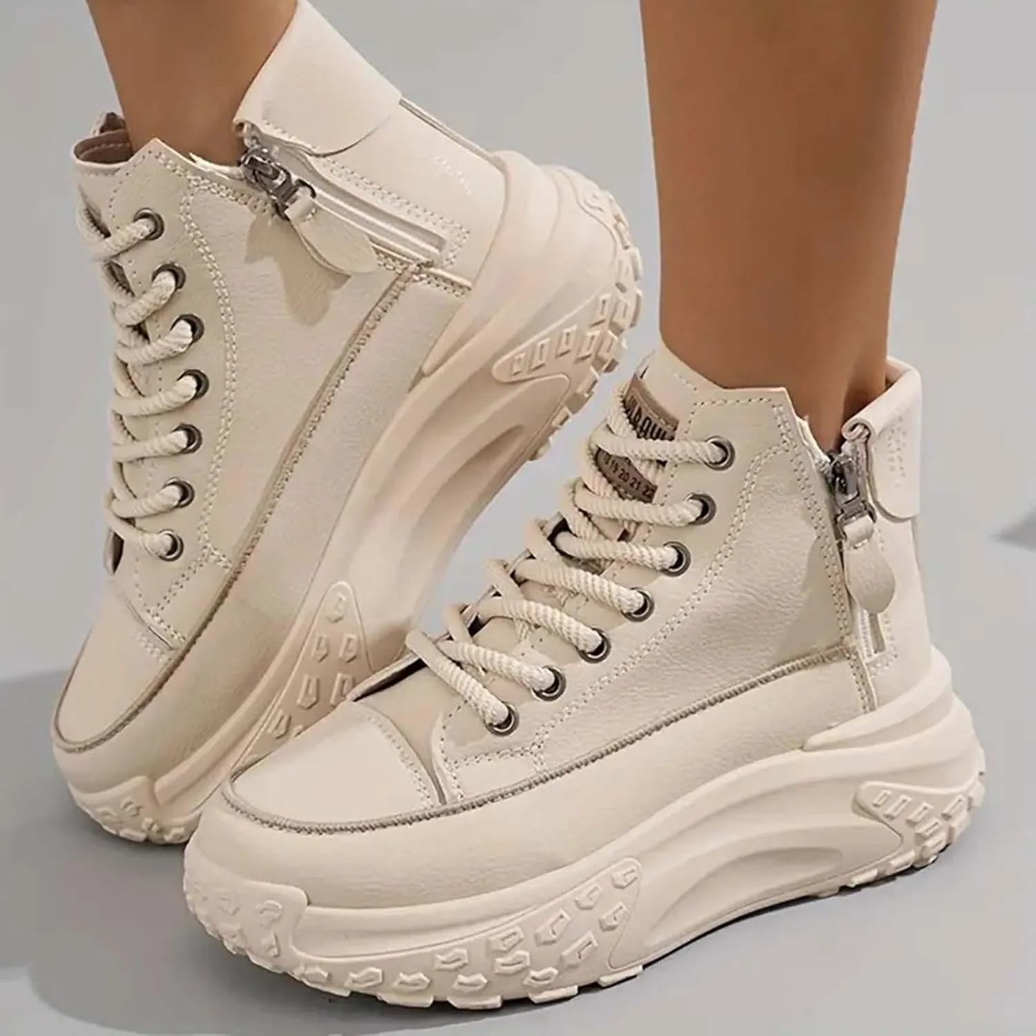 Women's Thick Sole Fashionable Round Toe Casual Shoes Women's Air 1 Crater Casual Shoes Height Platform High Heel Sandal