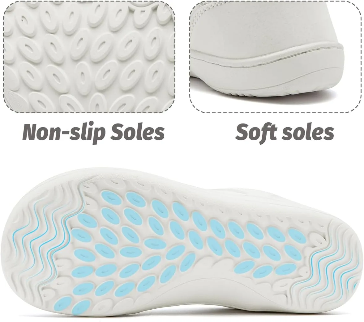 Women's Wide Toe Box Barefoot Sneakers Walking Slip On Shoes Zero Drop Running Sneakers Breathable Non Slip Casual Jogging Shoes