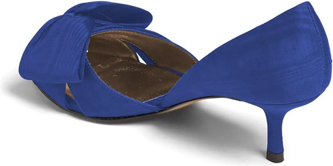 XYD Women Low Heel D'Orsay Pumps Peep Toe Slip On Dress Evening Sandals Shoes with Bowknot