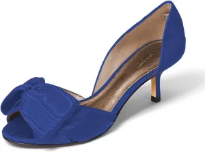 XYD Women Low Heel D'Orsay Pumps Peep Toe Slip On Dress Evening Sandals Shoes with Bowknot