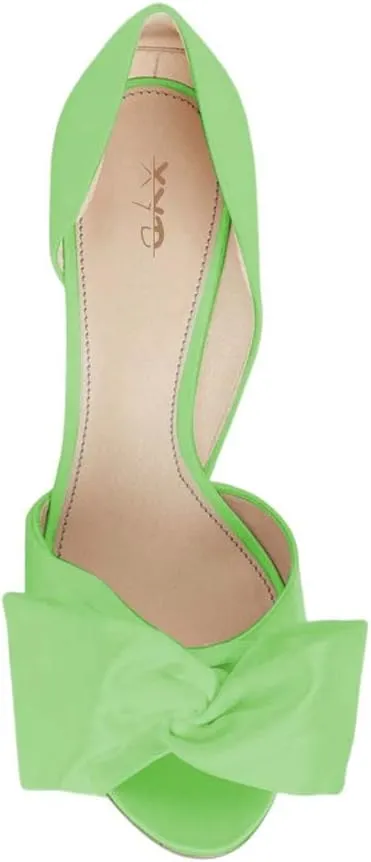 XYD Women Low Heel D'Orsay Pumps Peep Toe Slip On Dress Evening Sandals Shoes with Bowknot