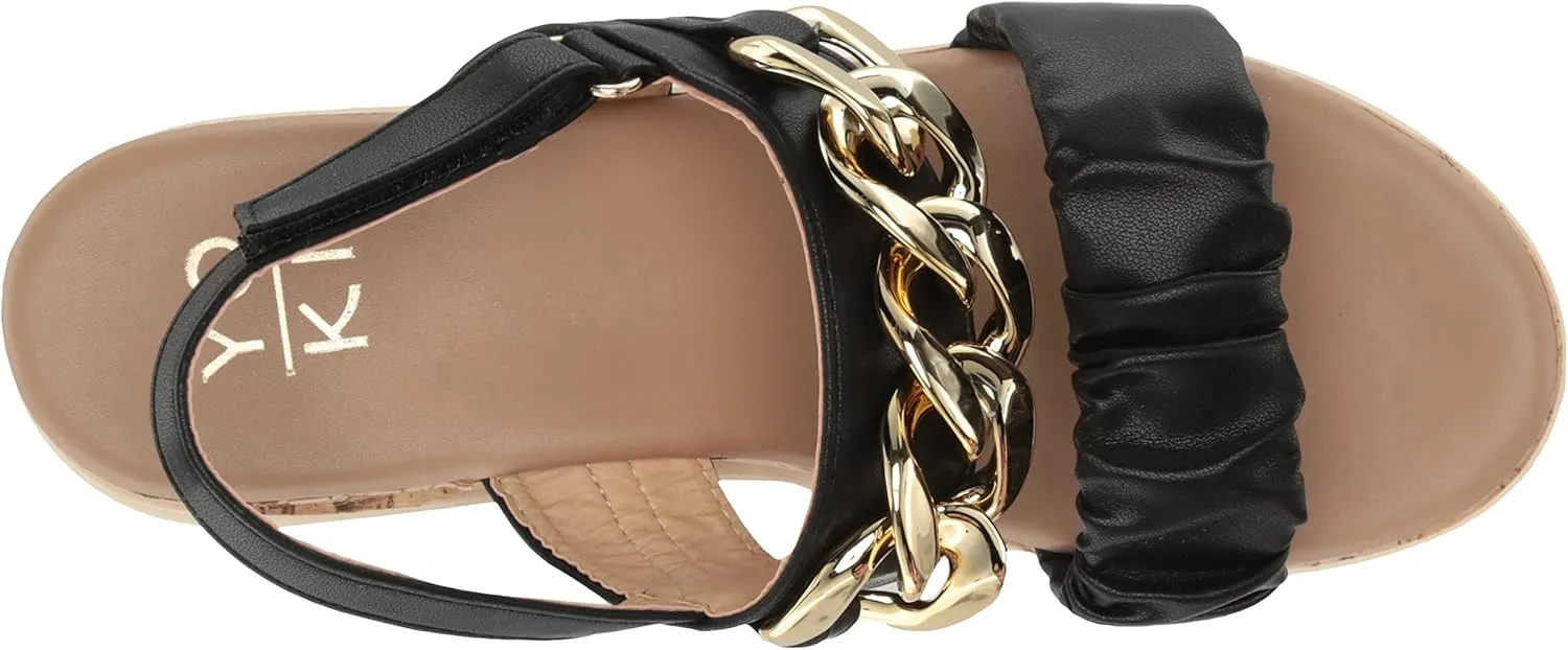 YOKI Women's Cork Platform Sandal Wedge