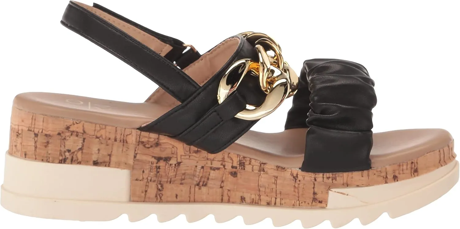 YOKI Women's Cork Platform Sandal Wedge